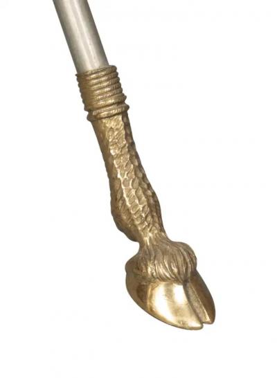 Maison Jansen Maison Jansen Steel And Brass Pedestal Table