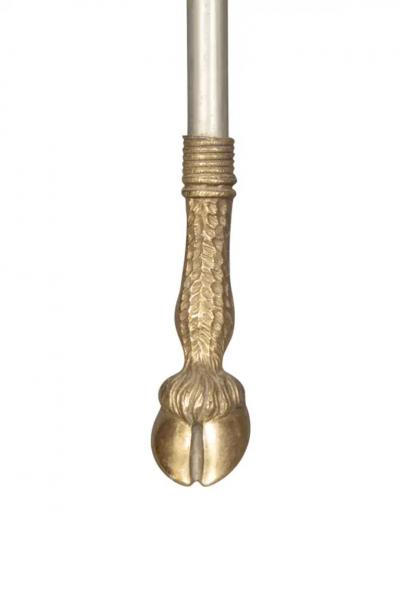 Maison Jansen Maison Jansen Steel And Brass Pedestal Table