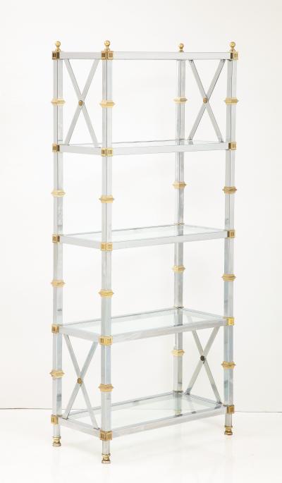 Maison Jansen Maison Jansen Steel Brass Etagere