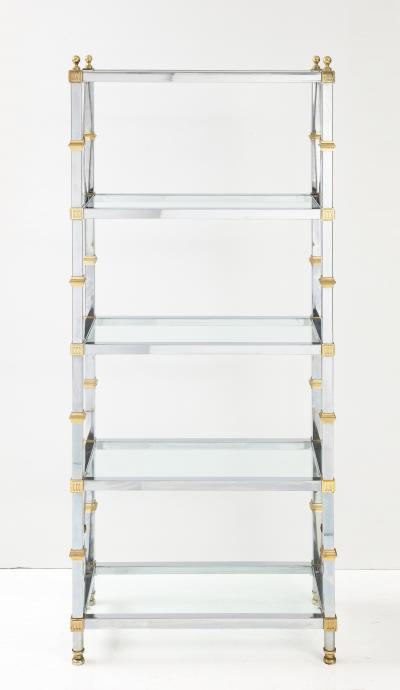Maison Jansen Maison Jansen Steel Brass Etagere