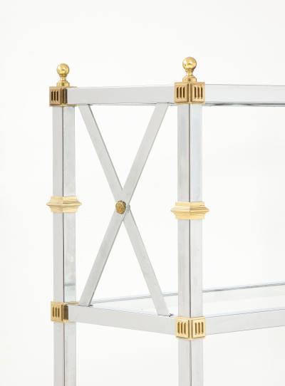 Maison Jansen Maison Jansen Steel Brass Etagere