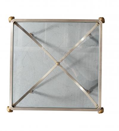 Maison Jansen Maison Jansen Steel and Brass End Table