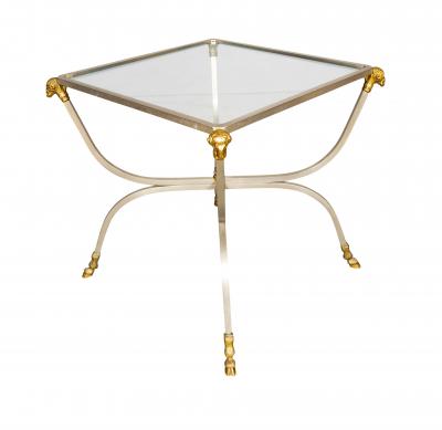 Maison Jansen Maison Jansen Steel and Brass End Table
