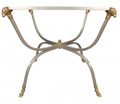 Maison Jansen Maison Jansen Steel and Brass End Table
