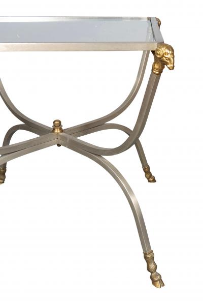 Maison Jansen Maison Jansen Steel and Brass End Table