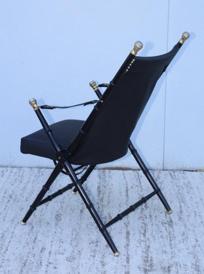 Maison Jansen Maison Jansen Style Campaign Leather Chair