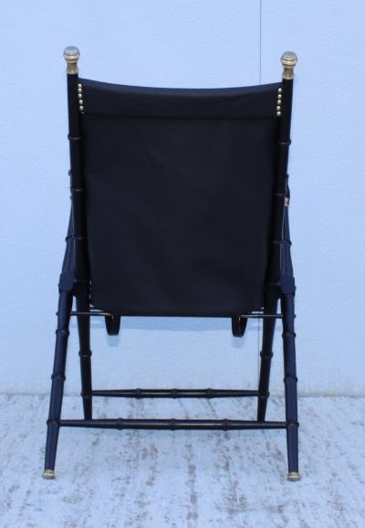 Maison Jansen Maison Jansen Style Campaign Leather Chair