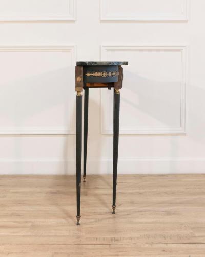 Maison Jansen Maison Jansen Style Console Table in Painted Iron and Gilt Bronze with Marble To