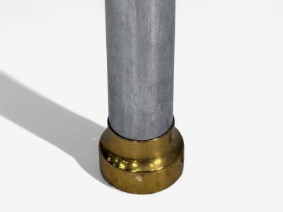 Maison Jansen Maison Jansen Style Steel Brass Glass Console Table France 1970s