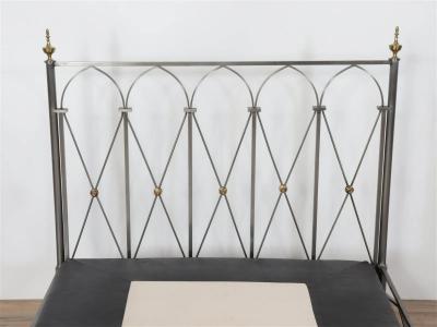 Maison Jansen Maison Jansen Style Steel and Brass Daybed 