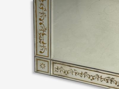 Maison Jansen Maison Jansen Style Verre glomis Glass Wood Venetian Wall Mirror 20th c 