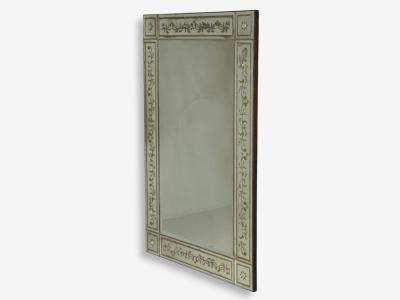 Maison Jansen Maison Jansen Style Verre glomis Glass Wood Venetian Wall Mirror 20th c 