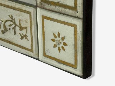 Maison Jansen Maison Jansen Style Verre glomis Glass Wood Venetian Wall Mirror 20th c 