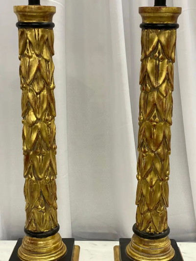 Maison Jansen Maison Jansen Table Lamps Fleur de Lis Mid Century Modern France 1950s