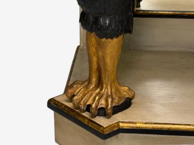 Maison Jansen Maison Jansen attr Hollywood Regency Giltwood Mirrored Console Table 1940s