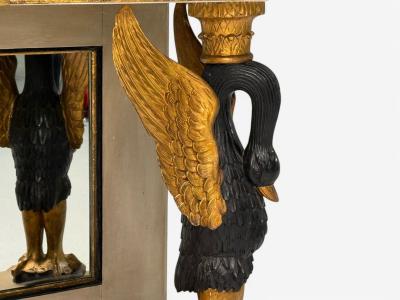 Maison Jansen Maison Jansen attr Hollywood Regency Giltwood Mirrored Console Table 1940s