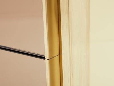 Maison Jansen Maison Jansen cream lacquer brass mirrored chest of drawers 1970s