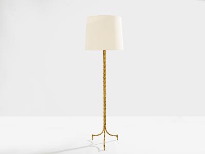 Maison Jansen Maison Jansen foliage gilt bronze floor lamp 1950s