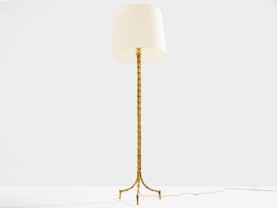 Maison Jansen Maison Jansen foliage gilt bronze floor lamp 1950s