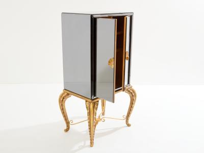 Maison Jansen Maison Jansen gilt wood and mirrored bar cabinet 1940