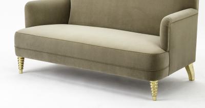 Maison Jansen Maison Jansen neo classical couch with gold leaf carved legs