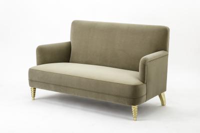 Maison Jansen Maison Jansen neo classical couch with gold leaf carved legs