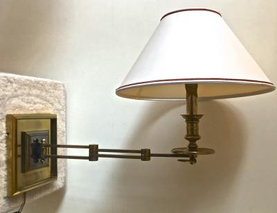 Maison Jansen Maison Jansen rare set of 4 refined gold extendable sconces