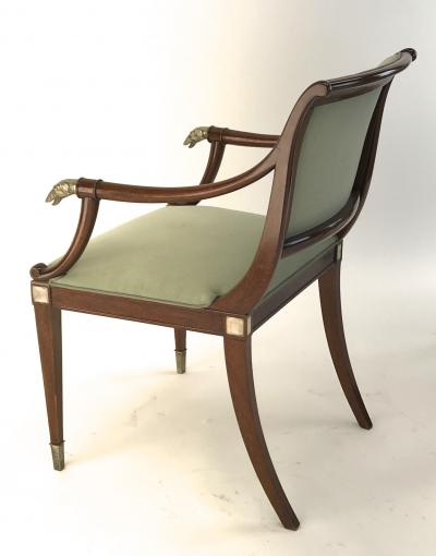 Maison Jansen Maison Jansen refine set of 4 silver greyhound arm chairs