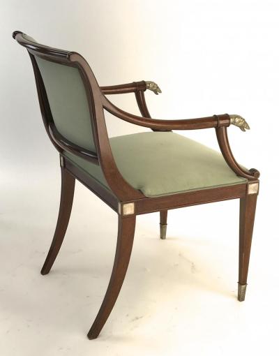 Maison Jansen Maison Jansen refine set of 4 silver greyhound arm chairs
