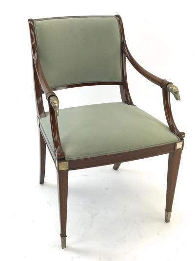 Maison Jansen Maison Jansen refine set of 4 silver greyhound arm chairs