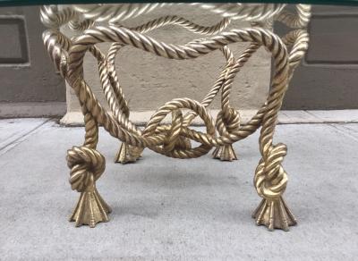 Maison Jansen Maison Jansen style French Bronze Rope Coffee Table