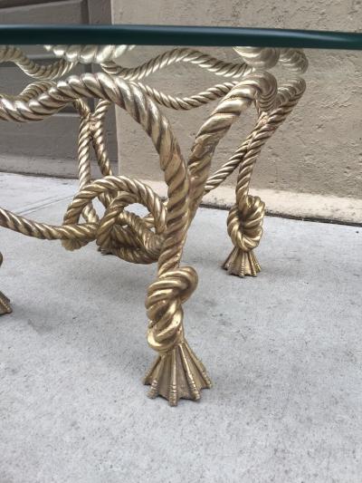 Maison Jansen Maison Jansen style French Bronze Rope Coffee Table