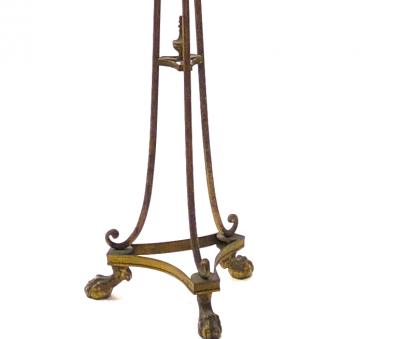 Maison Jansen Maison Jansen tripod swan refined gold bronze floor lamp