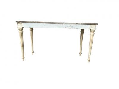 Maison Jansen Marble Top and Painted Console Table