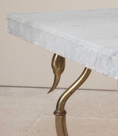 Maison Jansen Mid Century French Maison Jansen Marble Top Coffee Table