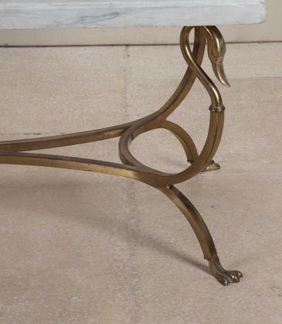 Maison Jansen Mid Century French Maison Jansen Marble Top Coffee Table