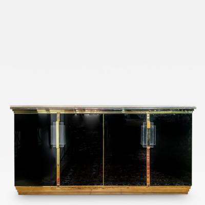 Maison Jansen Mid Century Sideboard by Belgo Chome in the Style of Maison Jansen 1970s