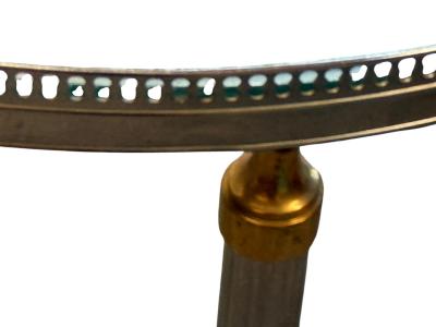 Maison Jansen OBLONG MAISON JANSEN STYLE BRASS ALUMINUM DOUBLE TIER COFFEE TABLE