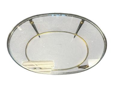 Maison Jansen OBLONG MAISON JANSEN STYLE BRASS ALUMINUM DOUBLE TIER COFFEE TABLE