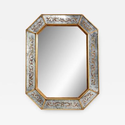 Maison Jansen Octagonal Eglomis Mirror