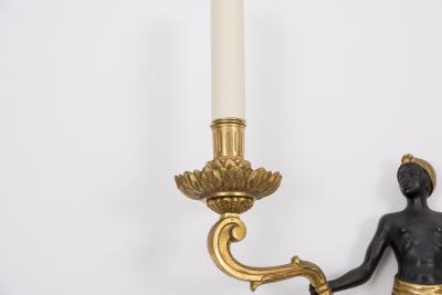 Maison Jansen PAIR of 1900s bronze sconces by maison Jansen