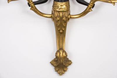 Maison Jansen PAIR of 1900s bronze sconces by maison Jansen