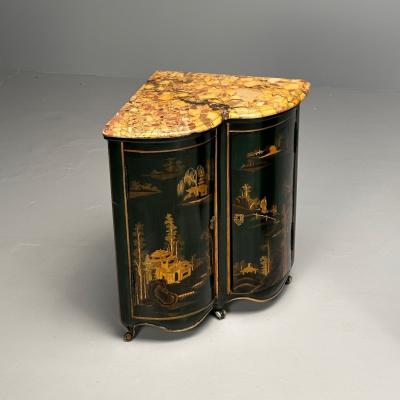 Maison Jansen Pair Louis XV Style Japanned Corner Cabinets Encoignures Christies Provenance