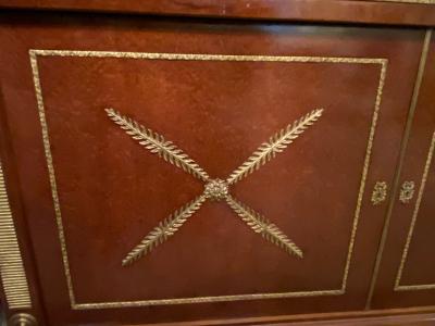 Maison Jansen Pair Of Maison Jansen Russian Neoclassical Style Cabinets or Commodes Marble Top