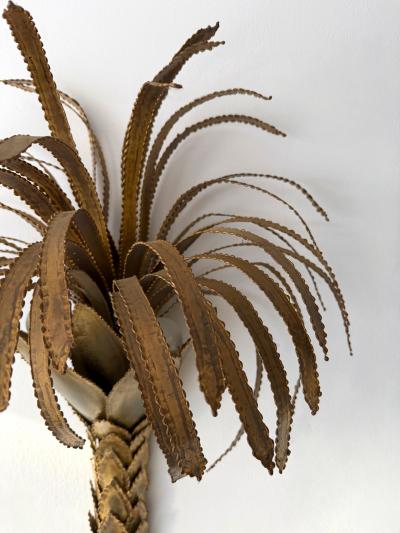 Maison Jansen Pair of Brass Palm Tree Sconces by Maison Jansen France 1970s