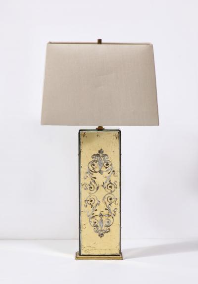 Maison Jansen Pair of Eglomis Lamps