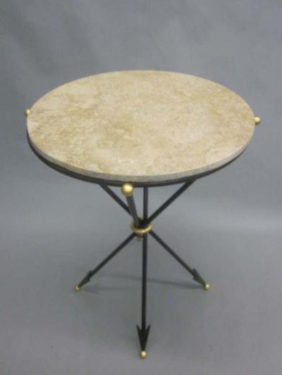 Maison Jansen Pair of French 1940s Style Modern Neoclassical Side Tables
