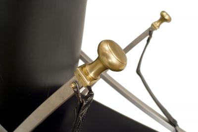 Maison Jansen Pair of French Art Moderne Steel Armchairs