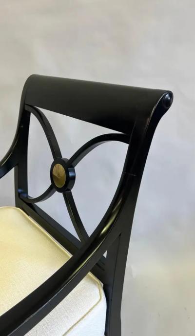 Maison Jansen Pair of French Modern Neoclassical Armchairs Lounge Chairs by Maison Jansen