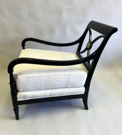 Maison Jansen Pair of French Modern Neoclassical Armchairs Lounge Chairs by Maison Jansen